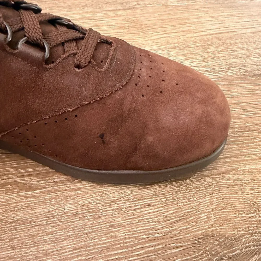 SAS Tripad Comfort Walking Shoes Womens 8.5 Brown Nubuck Leather Lace Up USA
